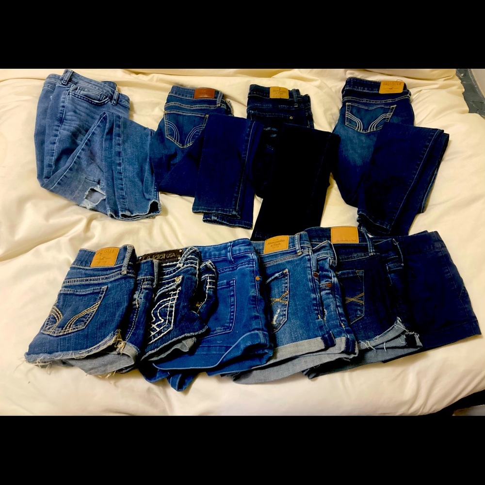 Size 00-2 ladies JEANS, SHORTS, & LEGGINGS